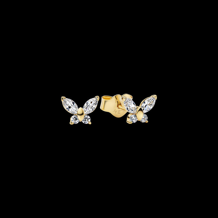 Pandora Butterfly Stud Earrings 14k Gold Plating