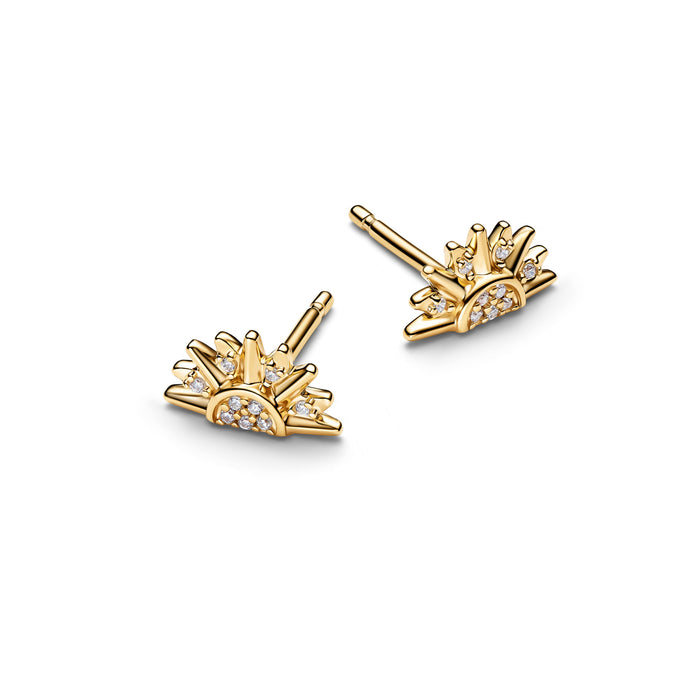 Pandora Celestial Sparkling Sun Stud Earrings 14k Gold Plated