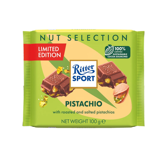 Ritter Sport Milk Chocolate Bar with Salted Pistachios
