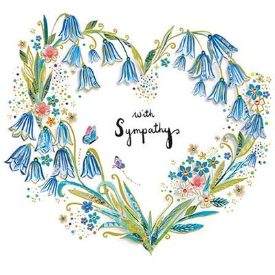 Paper Rose 'With Sympathy' Sympathy Card