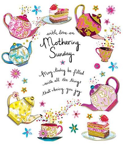 Paper Rose 'Mothering Sunday Afternoon Tea' Mother's Day Card