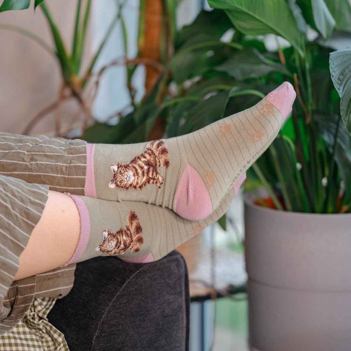 Wrendale 'Feline Fabulous' Cat Socks