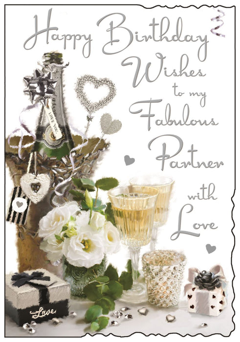 Jonny Javelin 'Happy Birthday Ti My Fabulous Partner' Anniversary Card