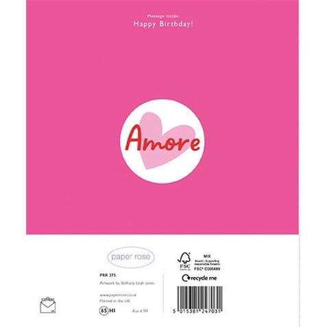 Paper Rose 'Best Mam Ever' Birthday Card