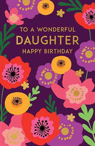 Paper Rose 'To A Wonderful Daughter' Birthday Card