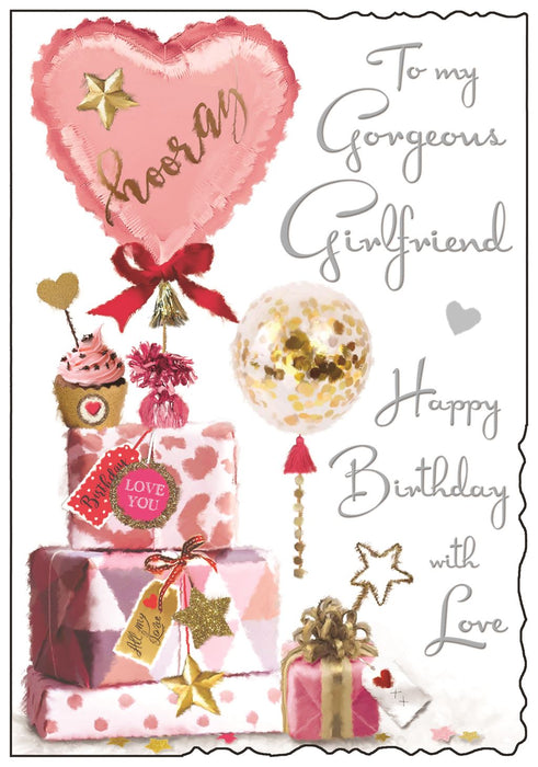 Jonny Javelin 'To My Gorgeous Girlfriend' Birthday Card