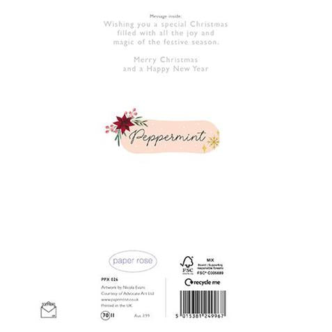 Paper Rose 'Son Snow Globe' Christmas Card