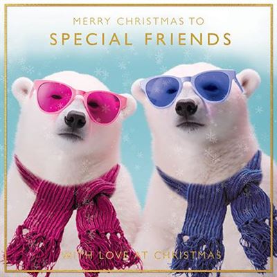 Paper Rose 'Merry Christmas To Special Friends' Christmas Card