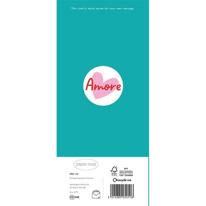 Paper Rose 'Thank You' Christmas Card