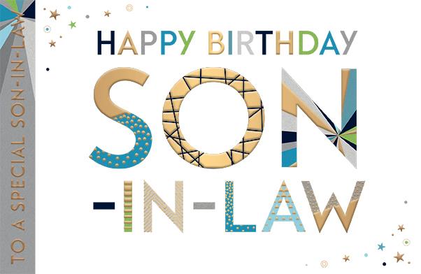 Words N Wishes 'Happy Birthday Son In Law' Birthday Card