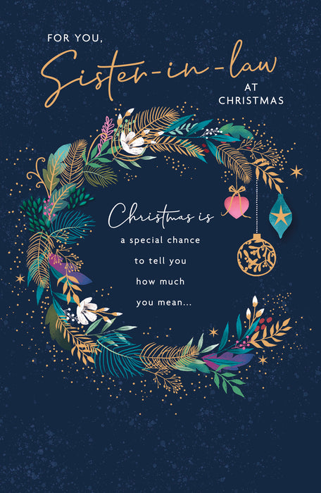 UKG 'For You Sister In Law At Christmas' Christmas Card