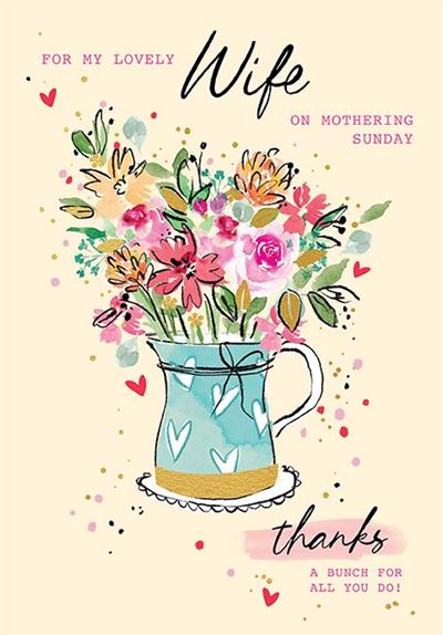 Paper Rose 'For My Lovey Wife' Mother's Day Card