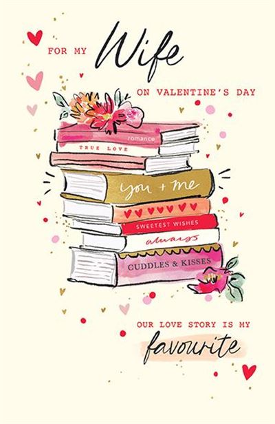 Paper Rose 'Wife Books' Valentine Card
