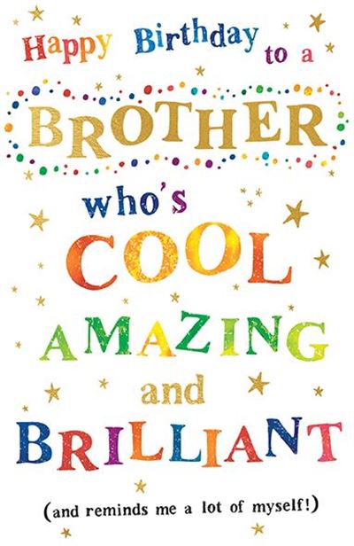 Paper Rose 'Happy Birthday To A Brother' Birthday Card