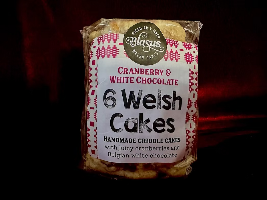 Blasus Cranberry & White Chocolate Welshcakes - 6 Pack