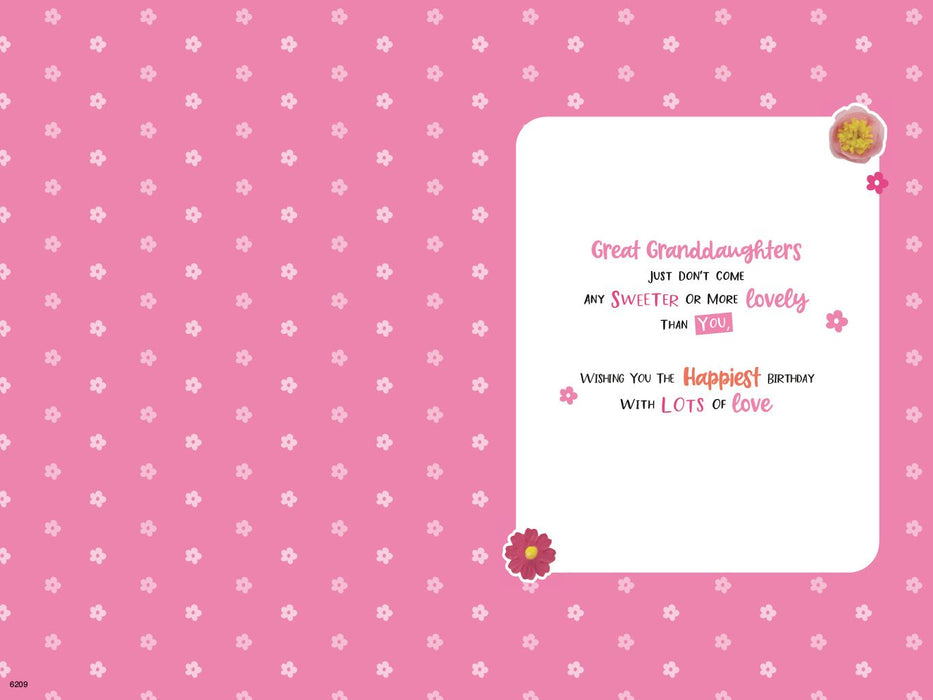 ICG 'To A Sweet Great Granddaughter' Birthday Card