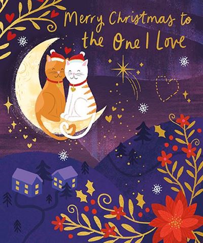 Paper Rose 'Merry Christmas To The One I Love' Christmas Card