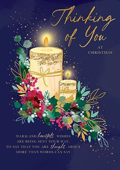 Paper Rose 'Thinking Of You' Christmas Card
