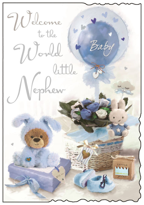 Jonny Javelin 'Welcome To The World Little Nephew' New Baby Card