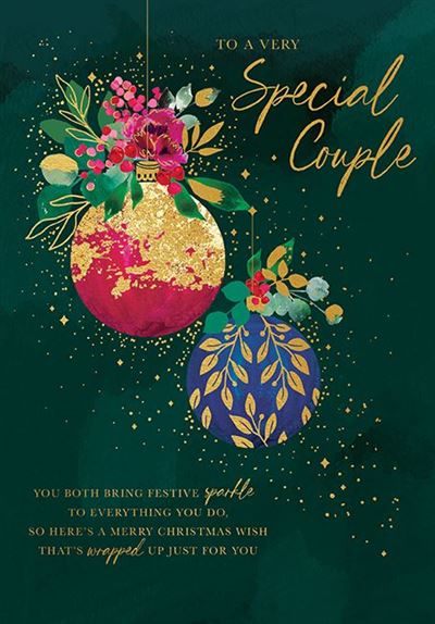 Paper Rose 'To A Very Special Couple' Christmas Card