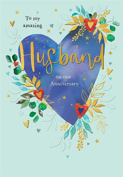 Paper Rose 'To My Husband' Anniversary Card