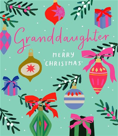 UKG 'Granddaughter Merry Christmas'Christmas Card
