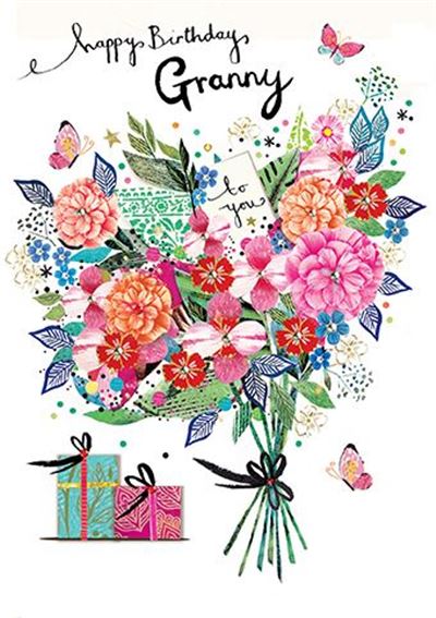 Paper Rose 'Happy Birthday Granny' Birthday Card
