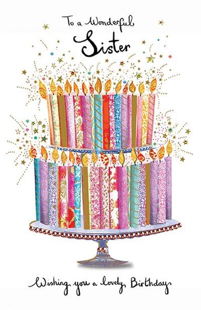Paper Rose 'To A Wonderful Sister' Birthday Card