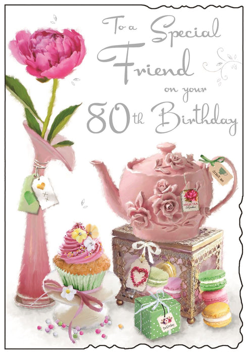 Jonny Javelin 'To A Special Friend On Your 80th' Birthday Card