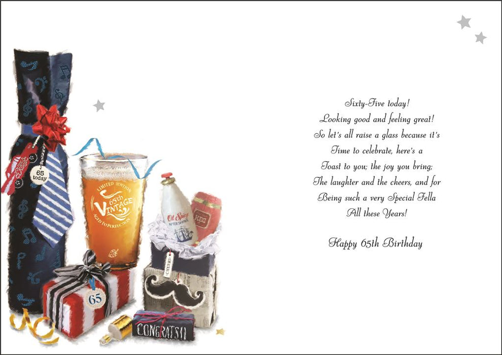 Jonny Javelin 'Happy 65th Birthday' Birthday Card