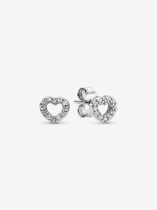 Pandora Open Heart Stud Earrings Sterling Silver