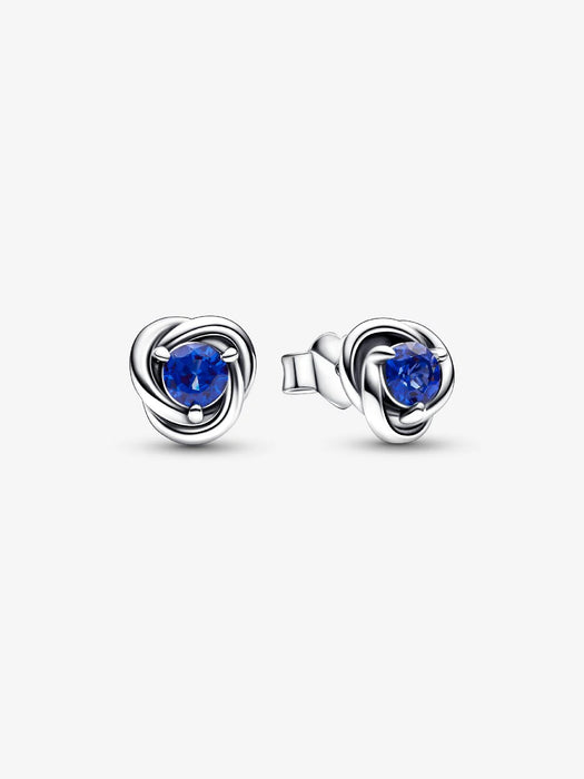 Pandora September Birthstone Eternity Circle Stud Earrings Sterling Silver