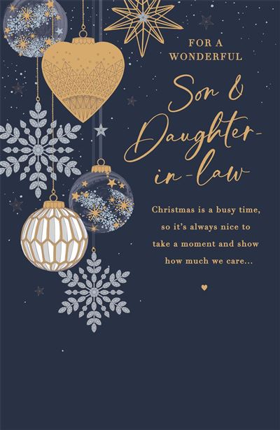UKG 'For A Wonderful Son & Daughter In Law' Christmas Card