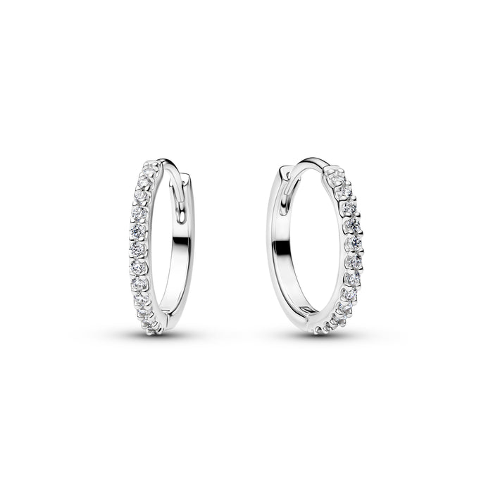 Pandora Sparkling Mini Hoop Earrings Sterling Silver