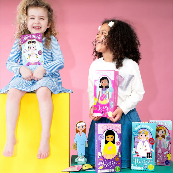 Floss & Rock Wooden Magnetic Dress Up Doll - Elsie