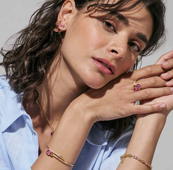 Nomination Colour Wave Aurora Edition With Mixed Crystal Earrings