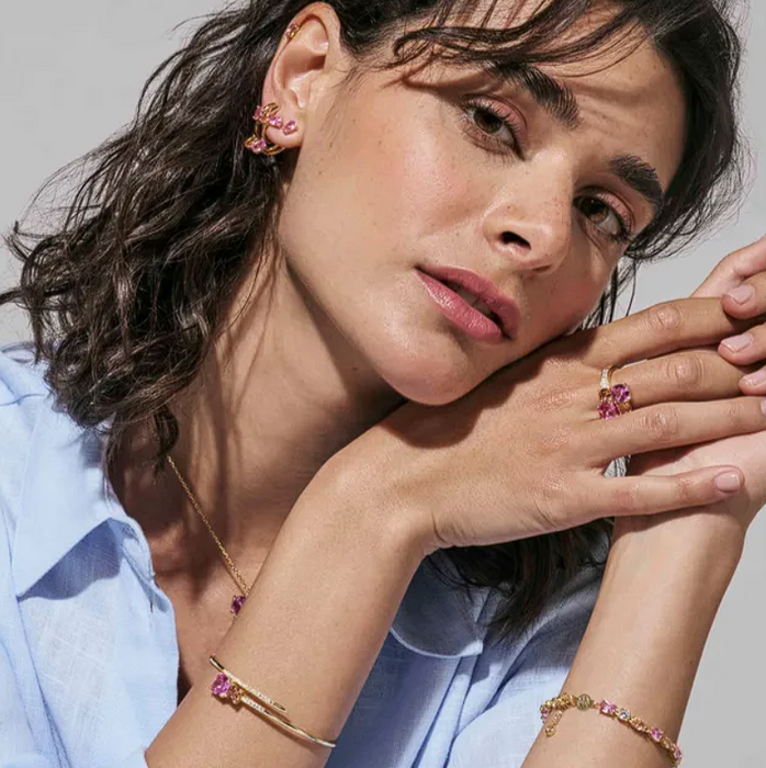 Nomination Colour Wave Aurora Edition With Crystal Gold Ring