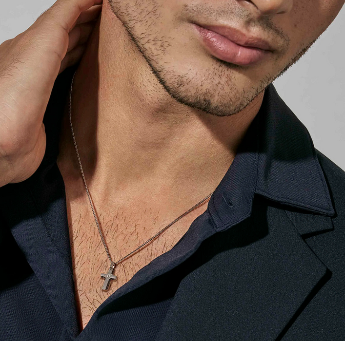 Nomination Strong White Diamond Geometric Cross Necklace