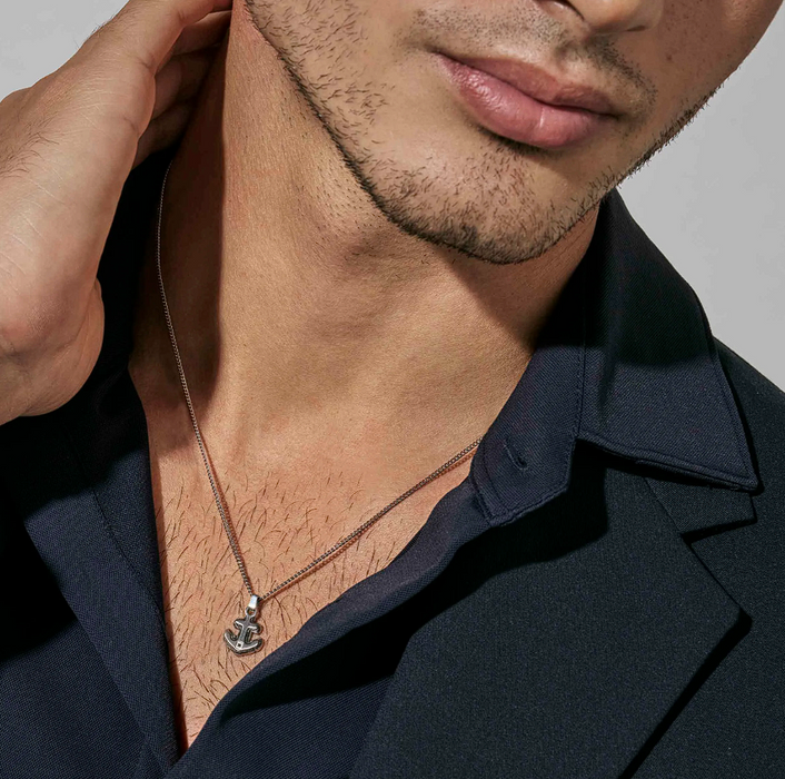 Nomination Strong White Diamond Geometric Anchor Necklace