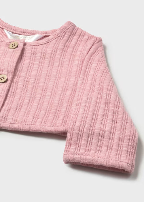 Mayoral Layette Girl Pink 3 Piece Dress Set Newborn