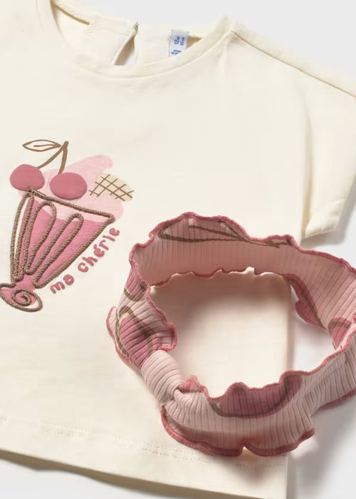 Mayoral Girls Peony Leggings And Headband Set