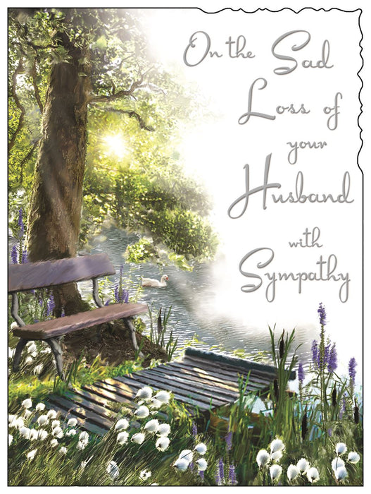 Jonny Javelin 'On The Sad Loss Of Your Husband' Sympathy Card