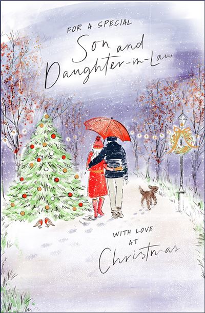 UKG 'For A Special Son & Daughter In Law With Love At Christmas' Christmas Card
