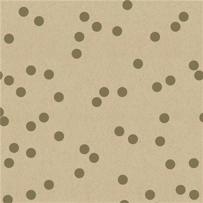 A repeating pattern of small dark olive-brown dots scattered across a warm beige textured background.