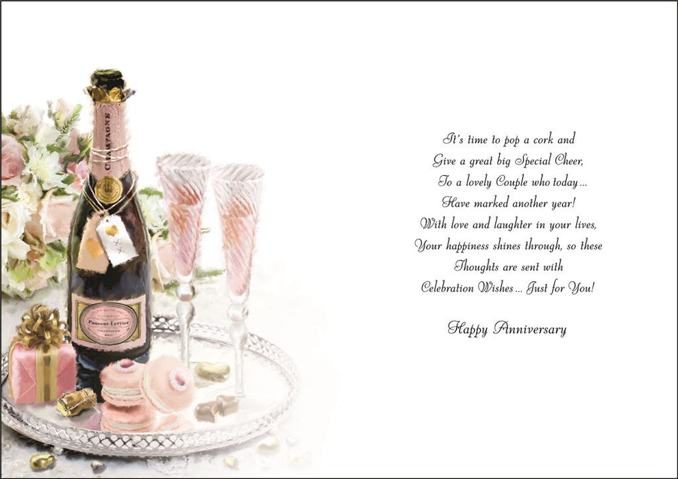 Jonny Javelin 'Open Anniversary Pink Champagne' Card