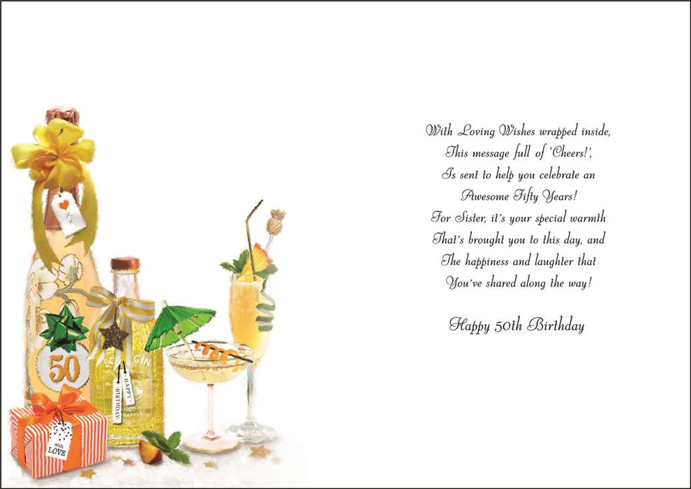 Jonny Javelin 'To A Special Sister Happy 50th Birthday' Birthday Card