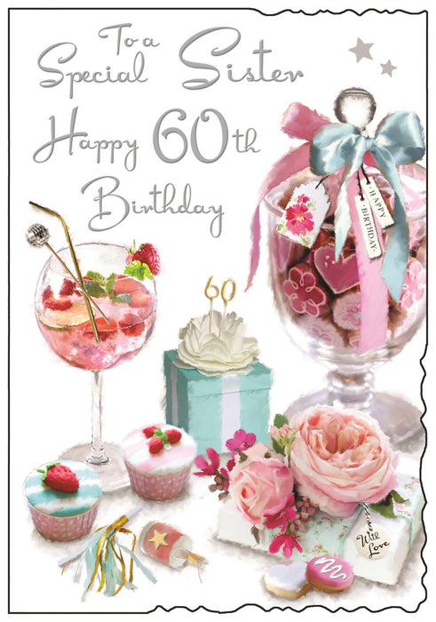 Jonny Javelin 'To A Special Sister Happy 60th Birthday' Birthday Card