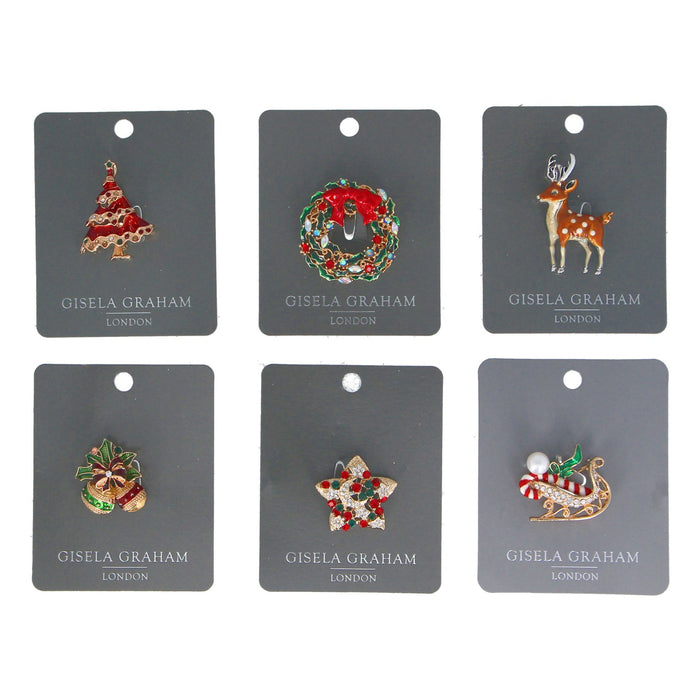 Gisela Graham Christmas Character Metal Brooch