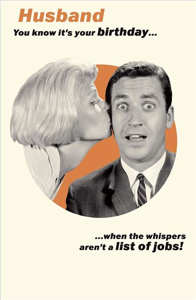 UKG 'Husband You Know Its Your Birthday' Birthday Card