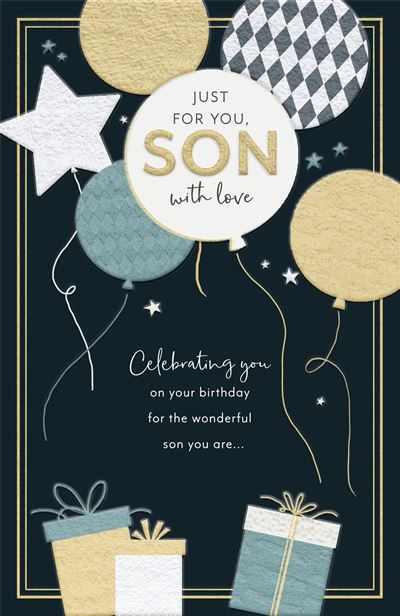 UKG 'Just For You Son With Love' Birthday Card